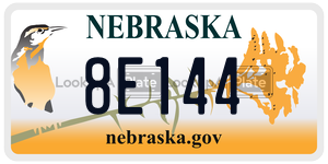 8E144  license plate in NE