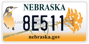 8E511  license plate in NE