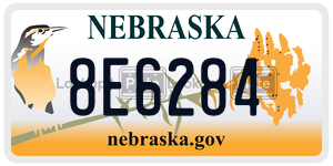 8E6284  license plate in NE