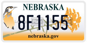 8F1155  license plate in NE