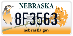 8F3563  license plate in NE