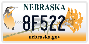 8F522 license plate in Nebraska