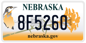 8F5260  license plate in NE