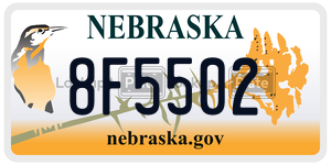 8F5502  license plate in NE