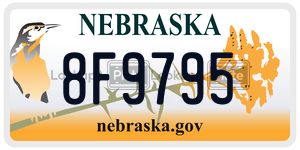 8F9795  license plate in NE