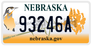 93246A  license plate in NE