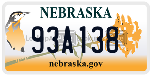 93A138  license plate in NE