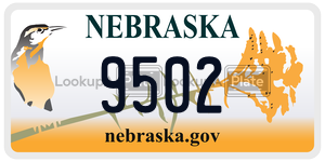 9502  license plate in NE