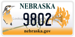 9802  license plate in NE