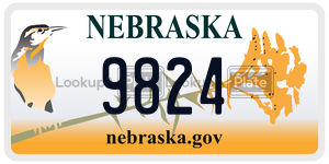 9824  license plate in NE