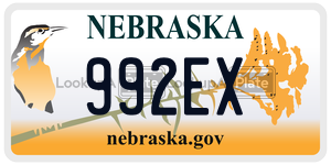 992EX  license plate in NE