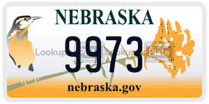 9973  license plate in NE