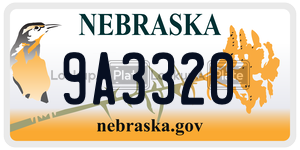 9A3320  license plate in NE