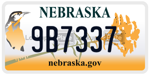 9B7337 license plate in Nebraska