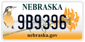 9B9396  license plate in NE