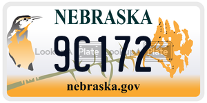 9C172  license plate in NE