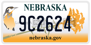 9C2624  license plate in NE