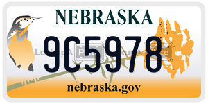 9C5978 license plate in Nebraska
