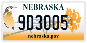 9D3005  license plate in NE