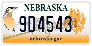 9D4543  license plate in NE
