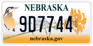 9D7744  license plate in NE