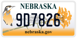 9D7826  license plate in NE