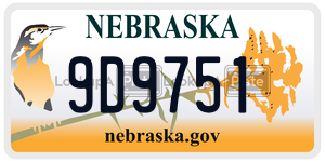 9D9751  license plate in NE