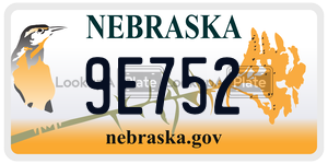9E752  license plate in NE
