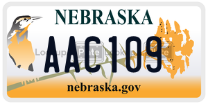 AAC109  license plate in NE
