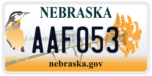 AAF053  license plate in NE