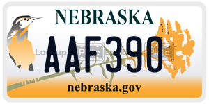 AAF390  license plate in NE