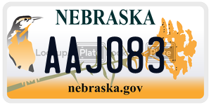 AAJ083 license plate in Nebraska