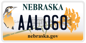 AAL060  license plate in NE