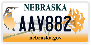 AAV882  license plate in NE
