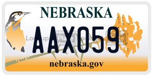 AAX059  license plate in NE