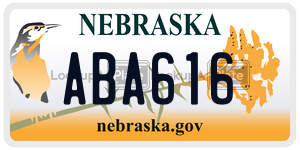 ABA616  license plate in NE