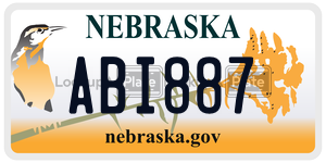 ABI887  license plate in NE
