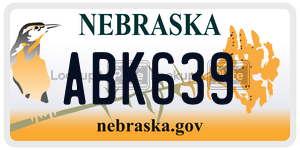 ABK639 license plate in Nebraska