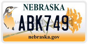 ABK749  license plate in NE