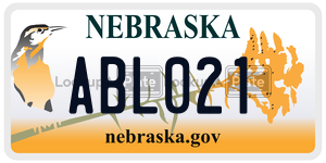 ABL021  license plate in NE