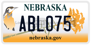 ABL075  license plate in NE