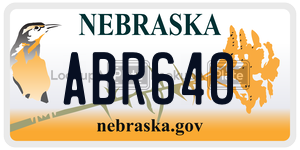 ABR640  license plate in NE