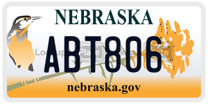 ABT806  license plate in NE