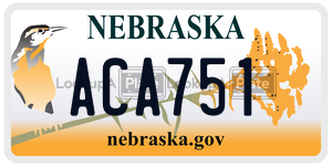 ACA751  license plate in NE