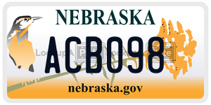 ACB098 license plate in Nebraska