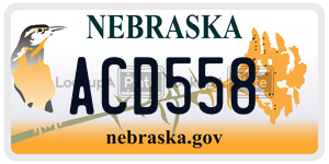 ACD558  license plate in NE