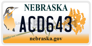 ACD643  license plate in NE