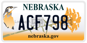 ACF798  license plate in NE