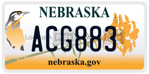 ACG883 license plate in Nebraska