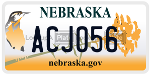 ACJ056 license plate in Nebraska